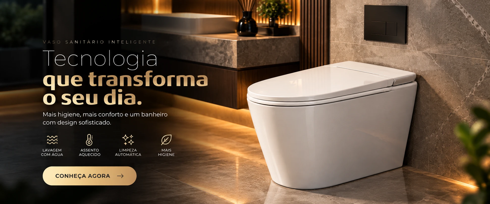 Vaso sanitário inteligente Millano — Tecnologia que transforma o seu dia